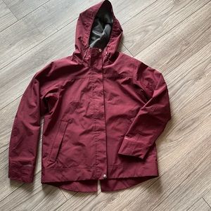 Maroon Eddie Bauer rain coat